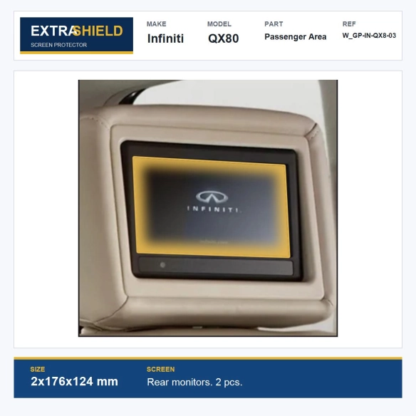 Infiniti QX80 Passenger Area ExtraShield Screen Protector