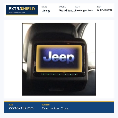 Jeep Grand Wagoneer Passenger Area ExtraShield Screen Protector