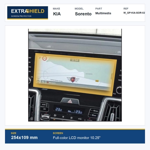 KIA Sorento Multimedia ExtraShield Screen Protector