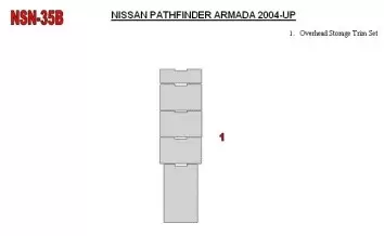 Nissan Armada 2004-2007 Overhead Decor de carlinga su interior