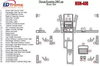 Nissan Frontier 2005-UP Basic Set Decor de carlinga su interior