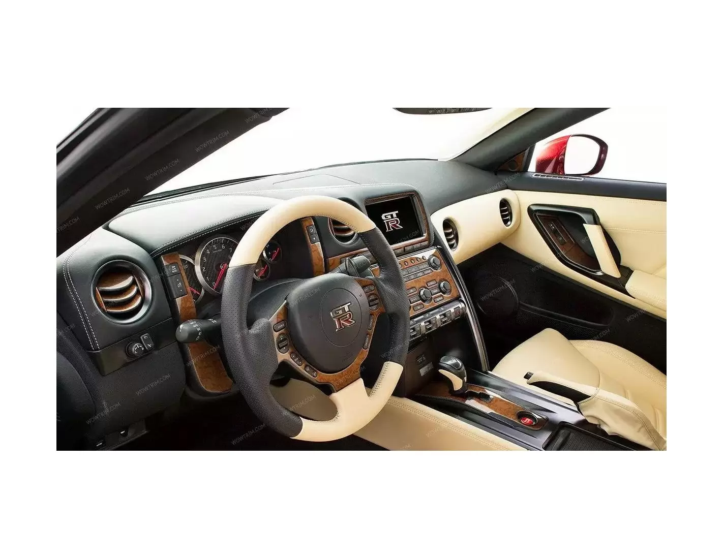 Nissan GT-R 2009-UP Full Set BD Interieur Dashboard Bekleding Volhouder