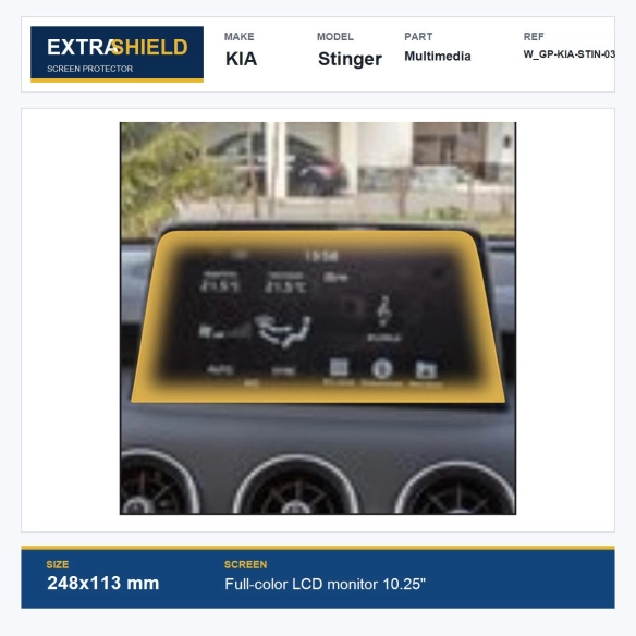 KIA Stinger Multimedia ExtraShield Screen Protector