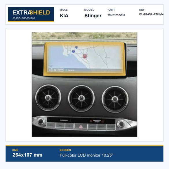 KIA Stinger Multimedia ExtraShield Screen Protector
