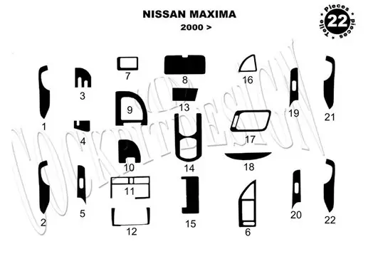 Nissan Maxima 02.00-02.04 3M 3D Interior Dashboard Trim Kit Dash Trim Dekor 22-Parts