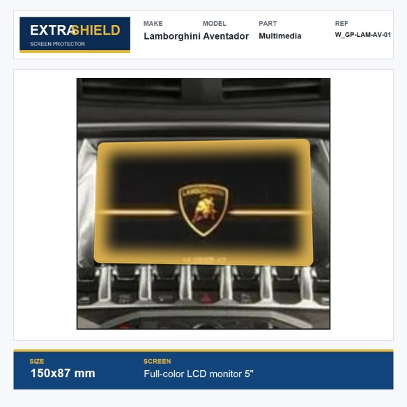 Lamborghini Aventador Multimedia ExtraShield Screen Protector