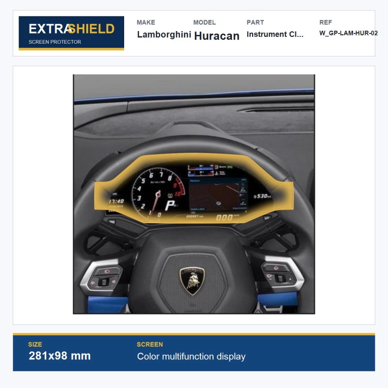 Lamborghini Huracan Instrument Cluster ExtraShield Screen Protector