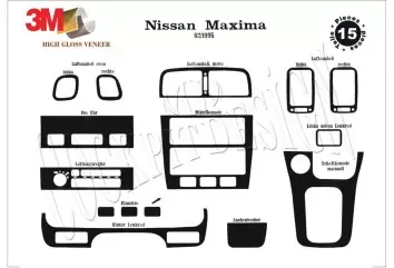 Nissan Maxima 02.95-01.00 3M 3D Interior Dashboard Trim Kit Dash Trim Dekor 15-Parts