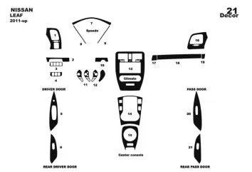 Nissan Maxima 02.95-01.00 3M 3D Interior Dashboard Trim Kit Dash Trim Dekor 15-Parts