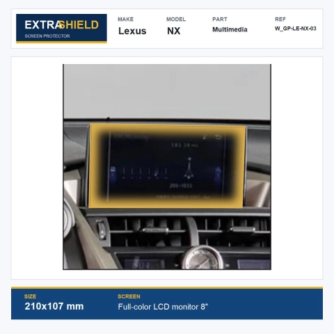 Lexus NX Multimedia ExtraShield Screen Protector