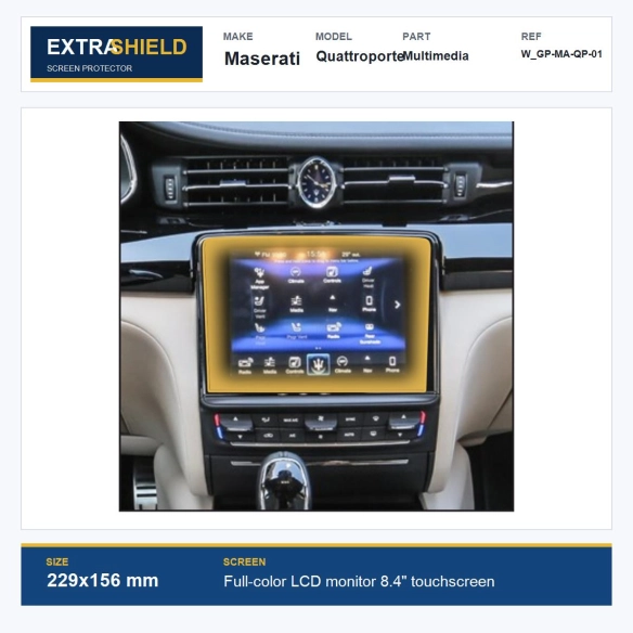 Maserati Quattroporte Multimedia ExtraShield Screen Protector