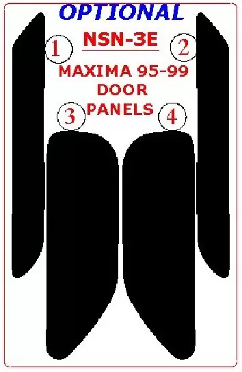 Nissan Maxima 1995-1999 Door panels Decor de carlinga su interior