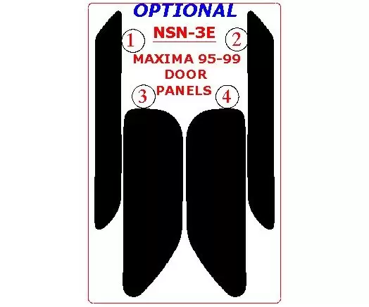 Nissan Maxima 1995-1999 Door panels BD innenausstattung armaturendekor cockpit dekor - 1- Cockpit Dekor Innenraum