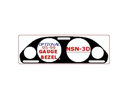 Nissan Maxima 1995-1999 Gauge Bezel Decor de carlinga su interior