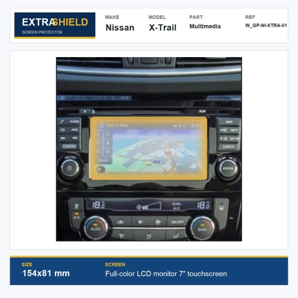 Nissan X-Trail Multimedia ExtraShield Screen Protector
