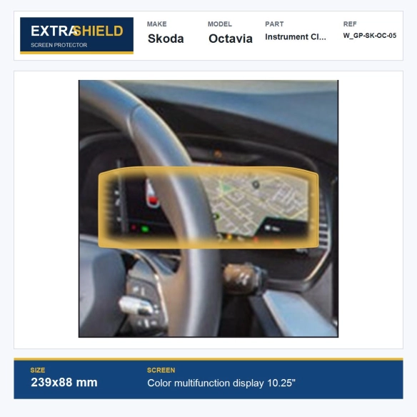 Skoda Octavia Instrument Cluster ExtraShield Screen Protector