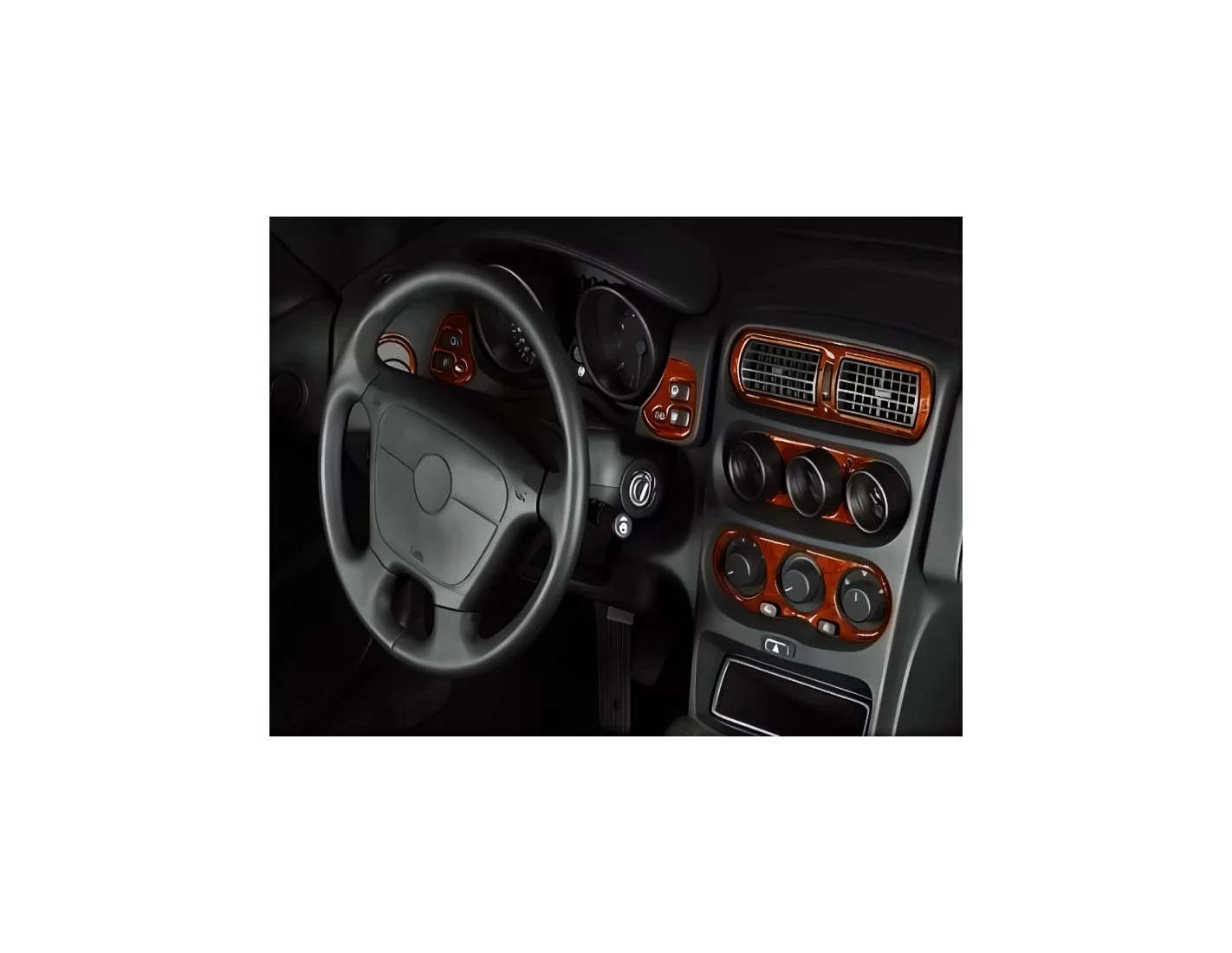Alfa Romeo Spider GTV 05.1995 3D Interior Dashboard Trim Kit Dash Trim Dekor 18-Parts
