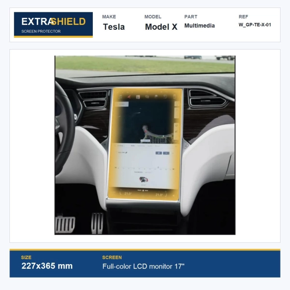 Tesla Model X Multimedia ExtraShield Screen Protector