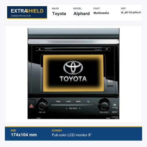 Toyota Alphard Multimedia ExtraShield Screen Protector