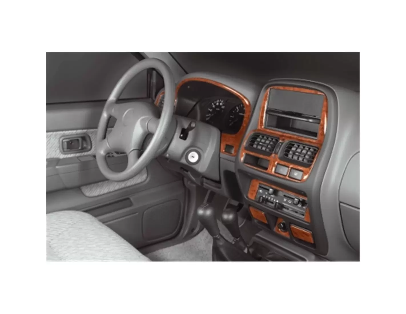 Nissan Navara D23 Pick-up 09.99 - 01.06 3D Inleg dashboard Interieurset aansluitend en pasgemaakt op he 13 -Teile