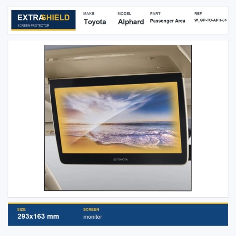 Toyota Alphard Passenger Area ExtraShield Screen Protector