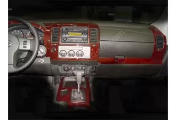 Nissan Navara D40 02.06-12.10 3D Decor de carlinga su interior del coche 12-Partes
