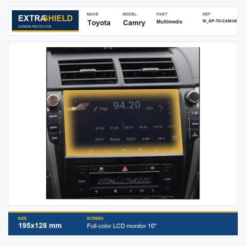 Toyota Camry Multimedia ExtraShield Screen Protector