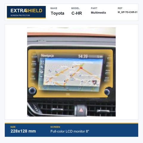 Toyota C-HR Multimedia ExtraShield Screen Protector