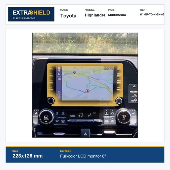 Toyota Highlander Multimedia ExtraShield Screen Protector