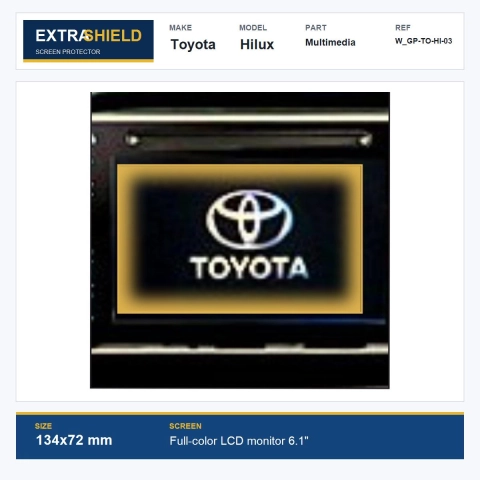 Toyota Hilux Multimedia ExtraShield Screen Protector