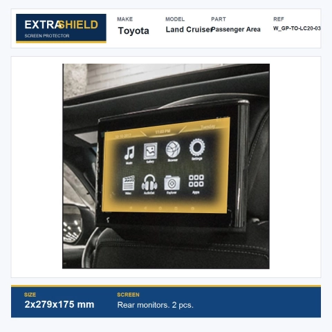 Toyota Land Cruiser Passenger Area ExtraShield Screen Protector