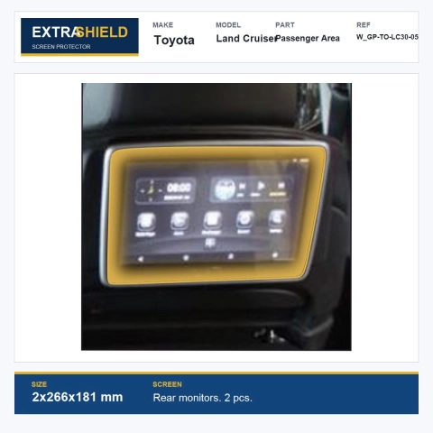 Toyota Land Cruiser Passenger Area ExtraShield Screen Protector