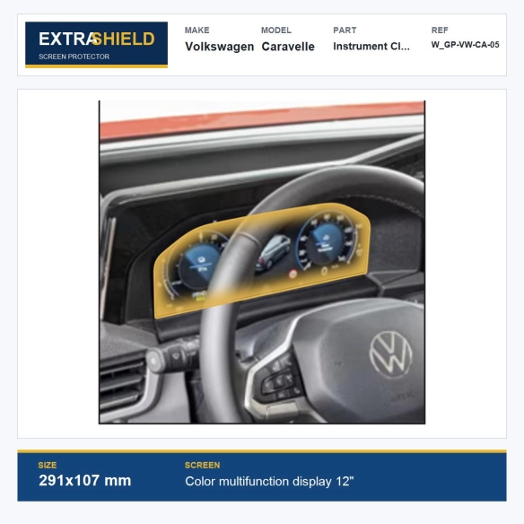Volkswagen Caravelle Instrument Cluster ExtraShield Screen Protector
