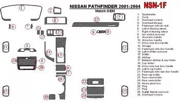 Nissan Pathfinder 2001-2004 OEM Compliance Interior BD Dash Trim Kit