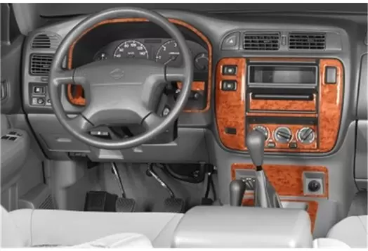 Nissan Patrol 02.00-06.04 3D Decor de carlinga su interior del coche 8-Partes