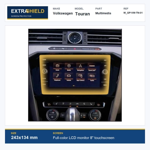 Volkswagen Touran Multimedia ExtraShield Screen Protector