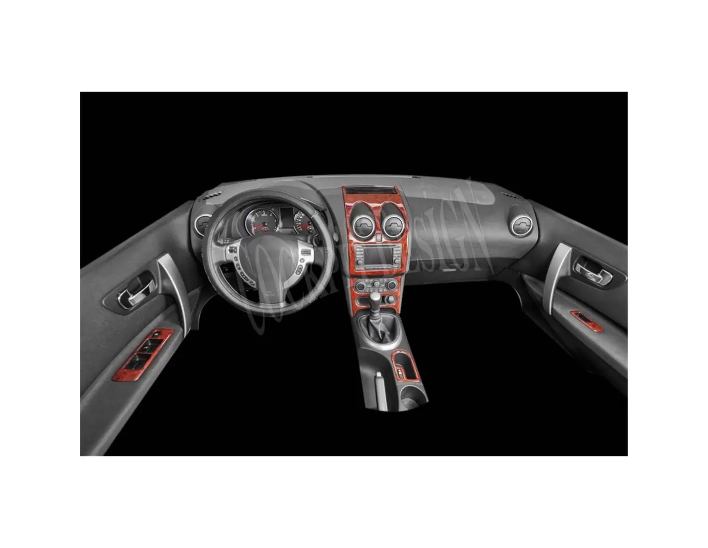 Nissan Qashqa? 01.11-12.12 3D Decor de carlinga su interior del coche 19-Partes