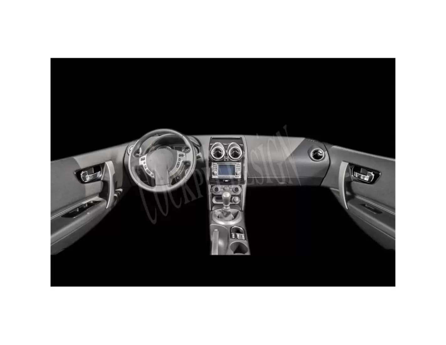 Nissan Qashqaı 01.2013 3D Inleg dashboard Interieurset aansluitend en pasgemaakt op he 21 -Teile