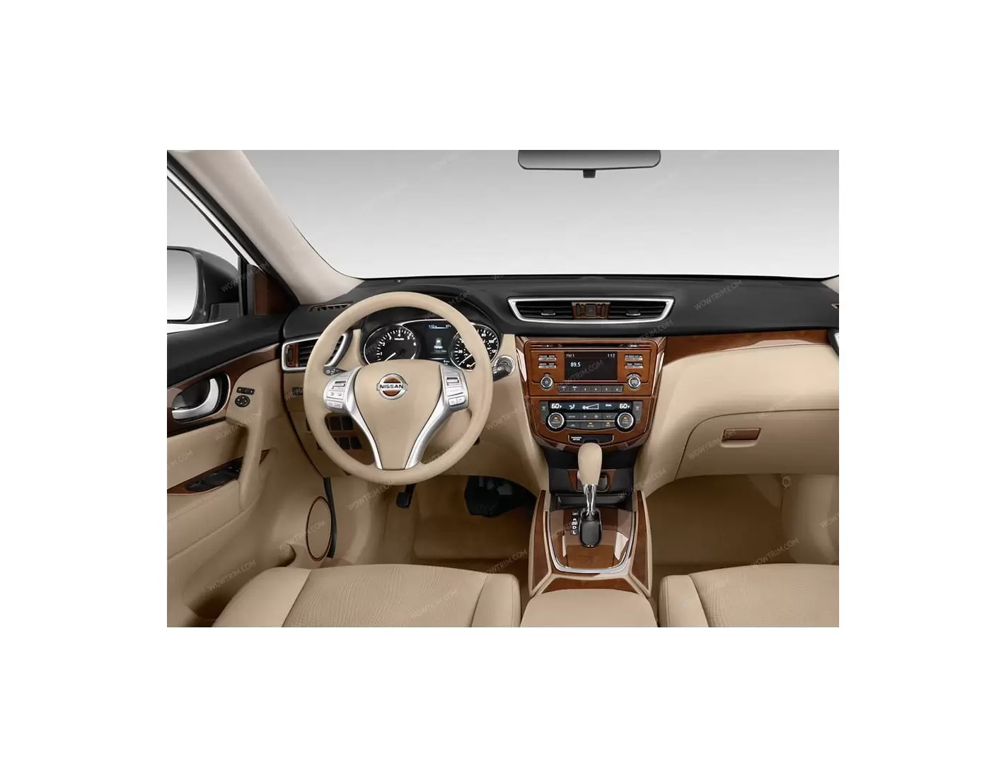 Nissan Qashqai 2013–2021 3D Decor de carlinga su interior del coche 45-Partes
