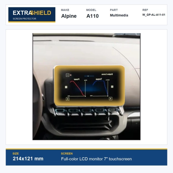 Alpine A110 Multimedia ExtraShield Screen Protector