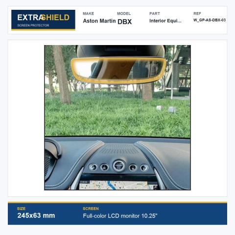 Aston Martin DBX Interior Equipment ExtraShield Screen Protector