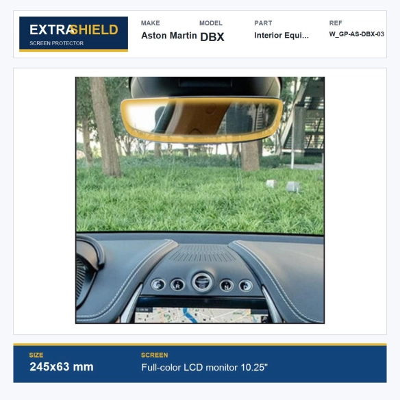 Aston Martin DBX Interior Equipment ExtraShield Screen Protector