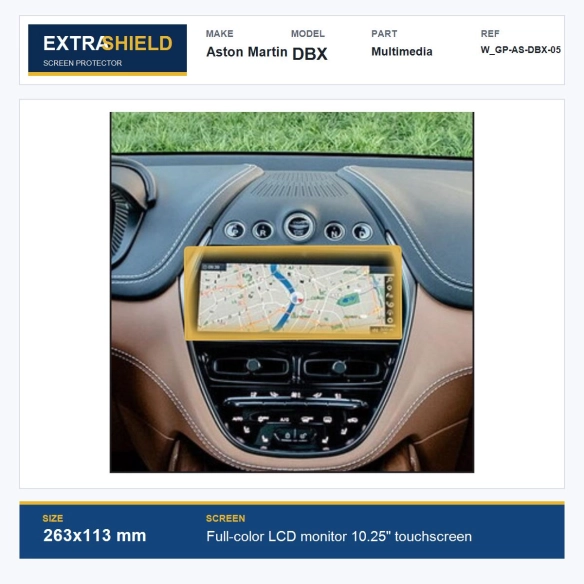 Aston Martin DBX Multimedia ExtraShield Screen Protector