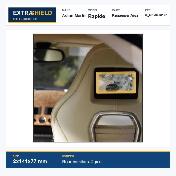 Aston Martin Rapide Passenger Area ExtraShield Screen Protector