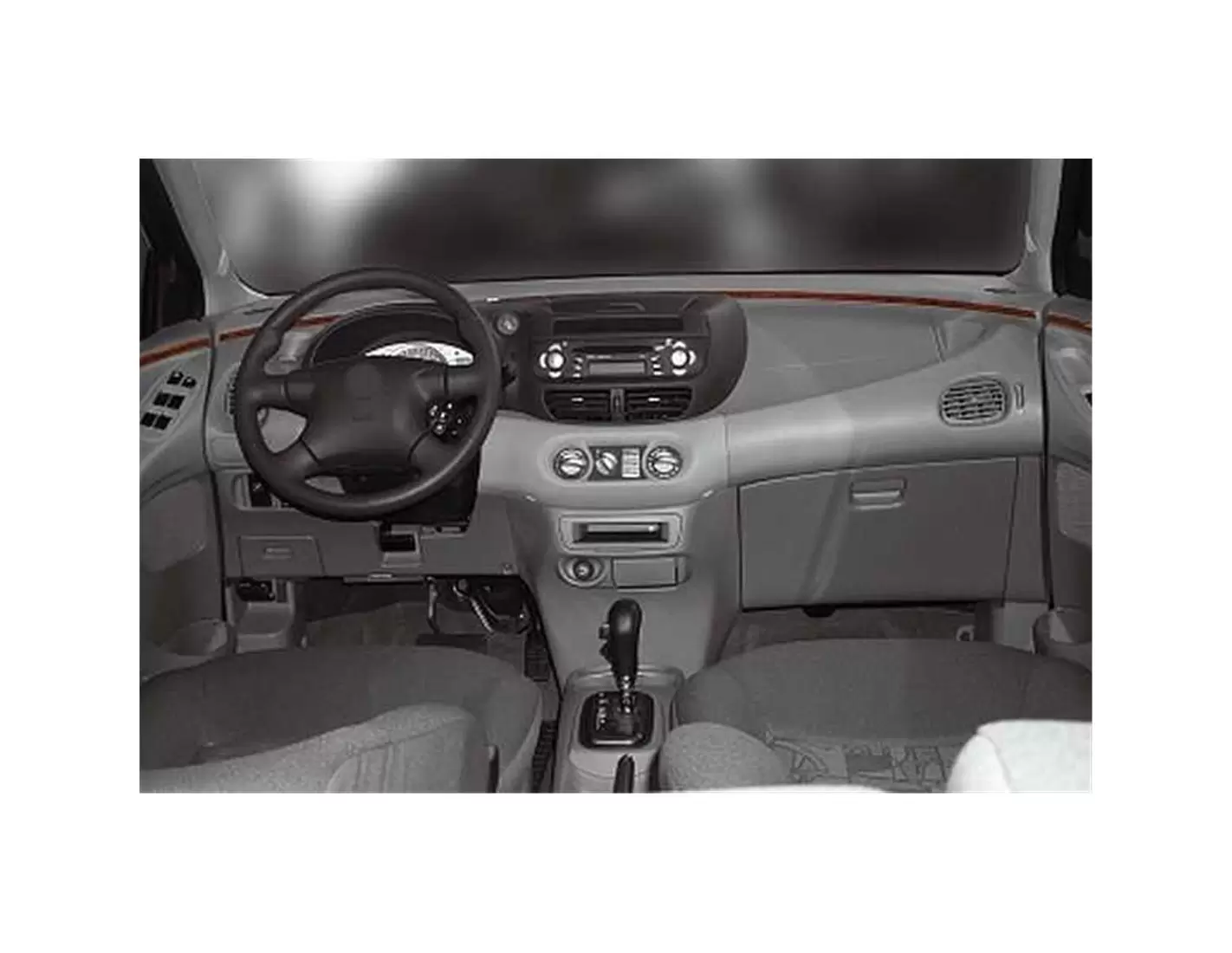 Nissan Tino 01.2000 3D Decor de carlinga su interior del coche 6-Partes
