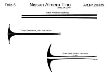 Nissan Tino 2000 Mittelkonsole Armaturendekor Cockpit Dekor 6-Teilige - 2- Cockpit Dekor Innenraum