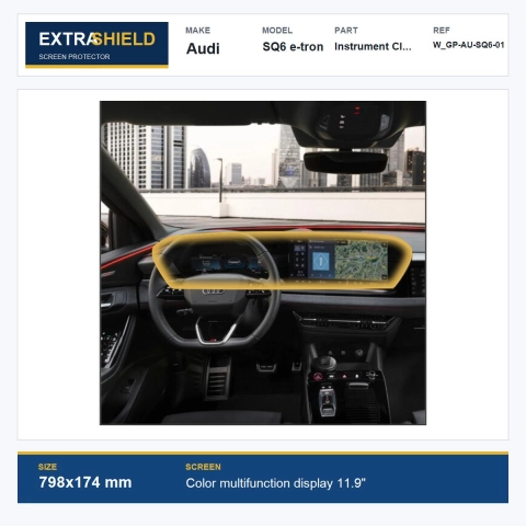 Audi SQ6 e-tron Instrument Cluster ExtraShield Screen Protector
