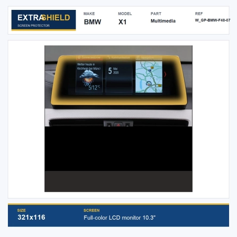 BMW X1 Multimedia ExtraShield Screen Protector
