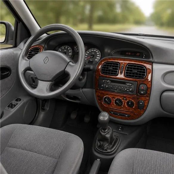Renault Megane 1999-2003 3D dashboard sierlijstset, 17 delen