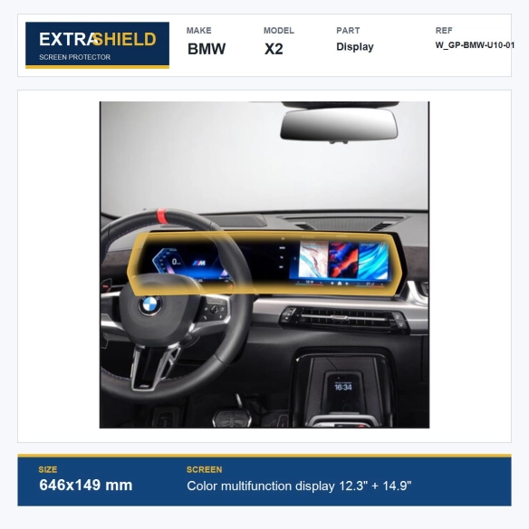 BMW X2 Display ExtraShield Screen Protector